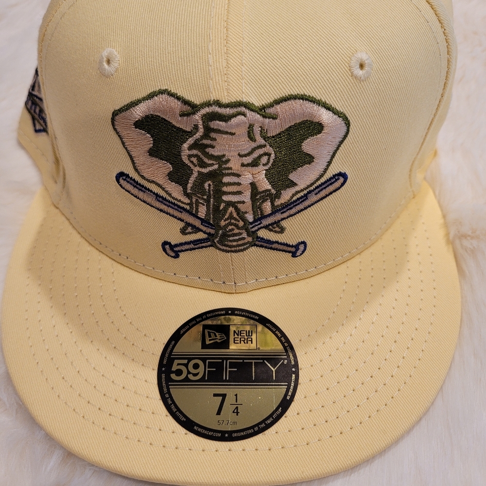 Oakland A's New Era Canary Yellow Fitted Cap
